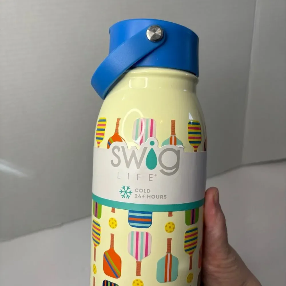 Swig Life 36oz Insulated Water Bottle with Straw and Lid Pickleball NWT